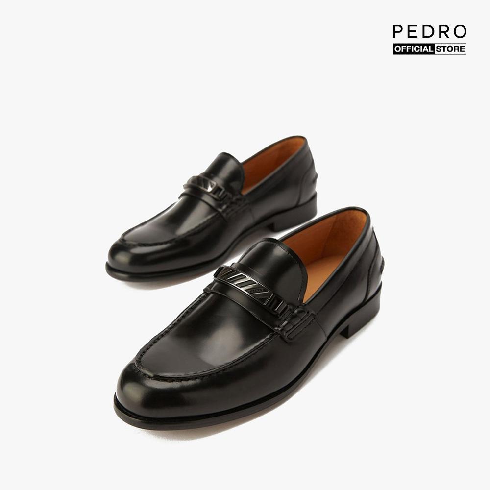 PEDRO - Giày tây nam mũi tròn thanh lịch Calfskin Loafers PM1-46600156-01