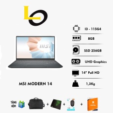 Laptop MSI modern 14 Mỏng nhẹ đời mới 1,3Kg Ram 8Gb/ SSD 256Gb likenew Win 11