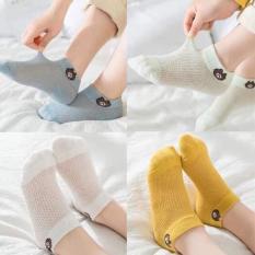 Set 5 đôi tất gấu, Set 5 Đôi Tất Vớ Lưới Trẻ Em Hình Thú Nghộ Nghĩnh Cho Bé Trai, Bé Gái