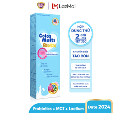 [HỘP DÙNG THỬ] Sữa non Colosmulti Biotic chuyên biệt cho trẻ táo bón, tiêu hóa kém hộp 2 gói x 16g