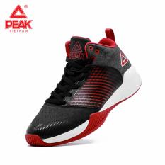 Giày bóng rổ PEAK Rising Star MID E74997A – Đen Đỏ