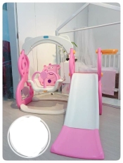 Bộ đồ chơi cầu trượt liên hoàn kèm xích đu bóng rổ cho bé HÌNH HEO PEPPA