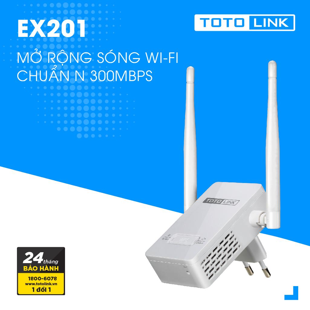 Mở rộng sóng Wi-Fi chuẩn N 300Mbps - EX201 - TOTOLINK