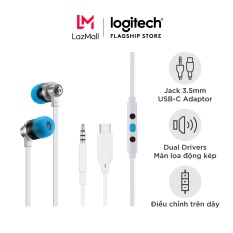 Tai nghe game in-ear Logitech G333 – Màng loa động kép Dual Driver, độ bền cao, 3.5mm Aux, Mic và điều khiển trên dây