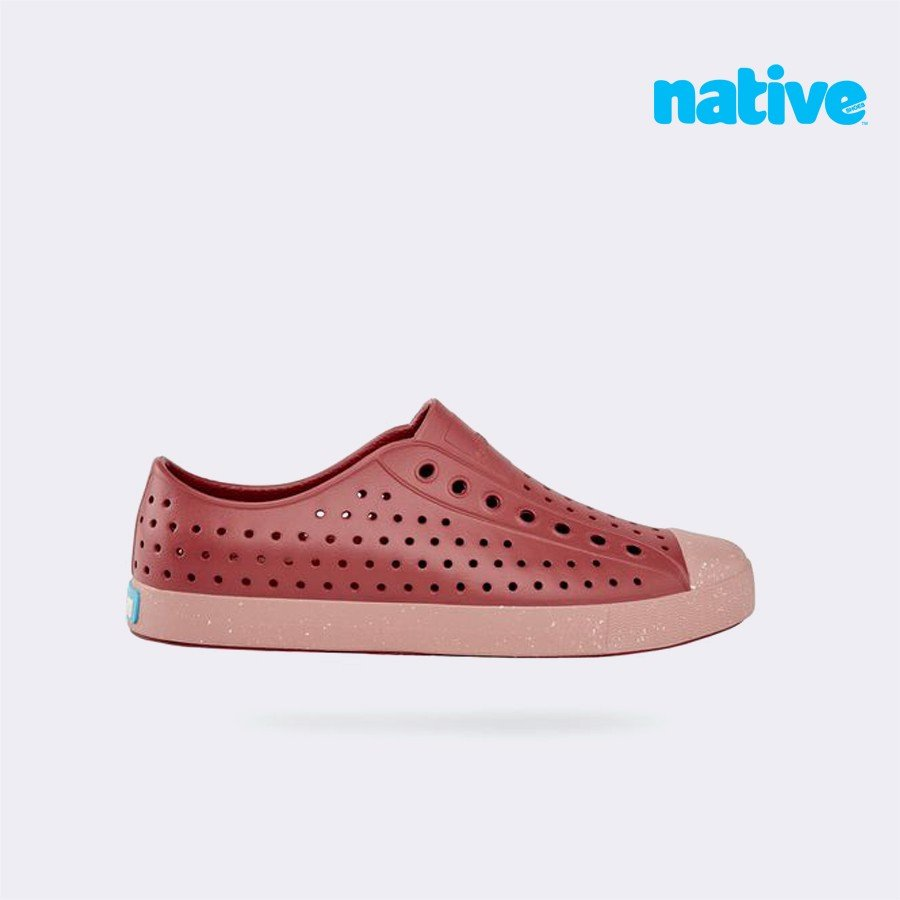 Giày Lười Unisex NATIVE Jefferson Bloom – Hana Red/Covo Red/Shell Speckles