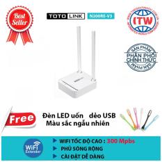 Thiết bị router phát wifi Totolink N200RE-V3 + Tặng đèn LED USB – Hãng phân phối chính thức
