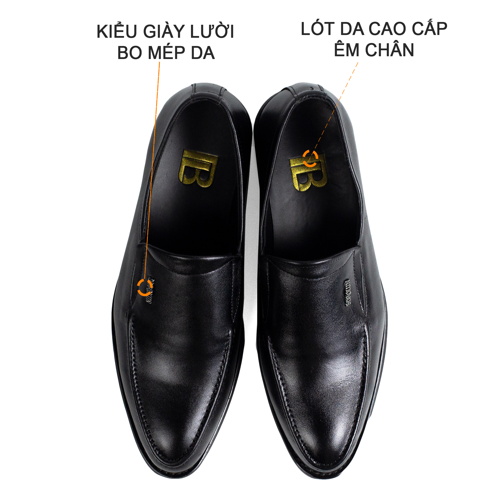 Giày nam công sở da bò nappa cao cấp, giày lười G114- Bụi leather- hộp sang trọng -Bảo hành 12...
