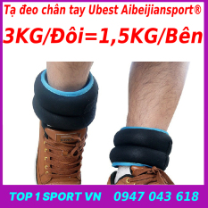 Tạ chì đeo chân tay 6kg/4kg/3kg/2kg/1kg/đôi Ubest Aibeijiansport® phiên bản 3.0 ( 1 đôi ) – Thế hệ tạ chân tay siêu gọn nhẹ và tiên tiến nhât hiện nay – Bảo hành 6 tháng