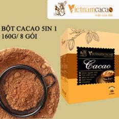 Bột cacao nguyên chất 5in1 – Vinacacao – Hộp 160g 8 gói