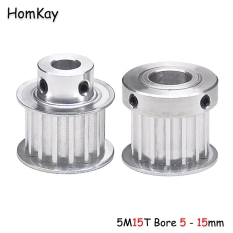 【CW】 15T 5M Timing Pulley Bore 5 6 6.35 7 8 10 15mm 15 Tooth Synchronous Printer Accessories Parts for width 20mm