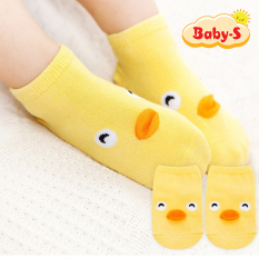 Tất vớ chống trượt cổ thấp cho bé trai và bé gái từ 0-4 tuổi chất thun có giãn đàn hồi hình thú đủ màu sắc ngộ nghĩnh Baby-S – ST001