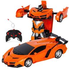 Xe ô tô điều khiển biến hình thành Robot Transfommer dài 23cm