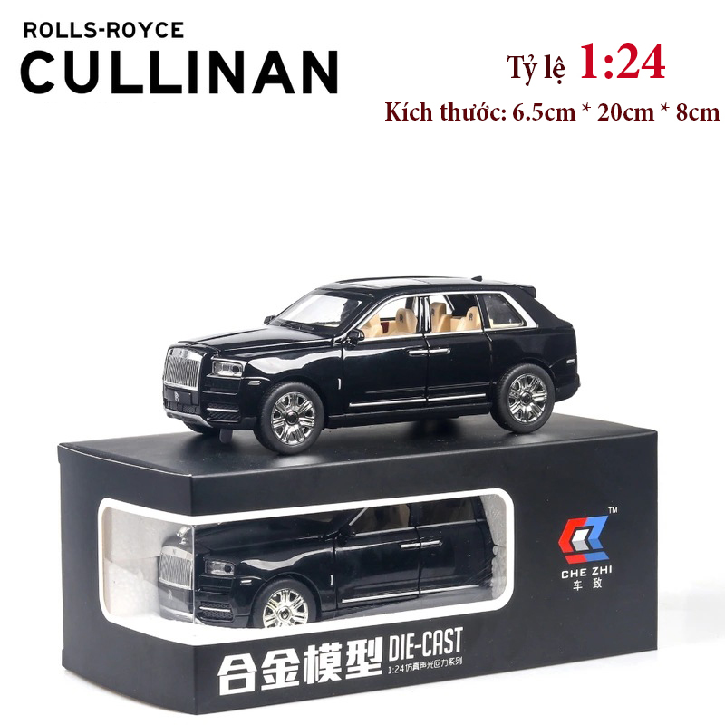 Xe mô hình Rolls Royce Cullinan tỉ lệ 1:24 hợp kim cao cấp, tinh xảo như xe thật, sơn tĩnh...