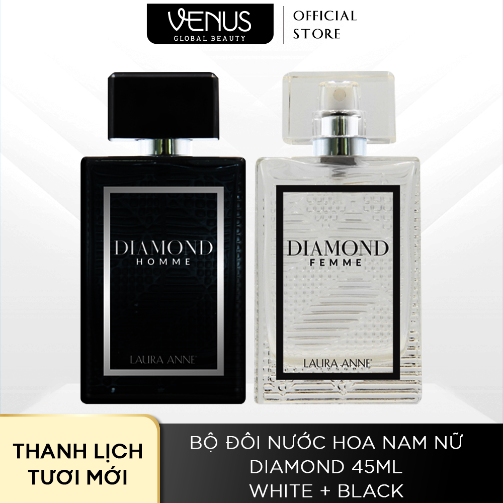 Bộ đôi Nước hoa Nam Nữ Laura Anne – Diamond Homme Femme 45ml