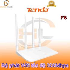 Bộ phát WiFi Tenda 4 angten F6 5dBi chuẩn N 300Mbps – Chính hãng Microsun phân phối