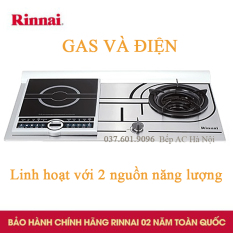 Bếp gas âm bếp điện từ Rinnai RVB-COMBI(R) 2 trong 1