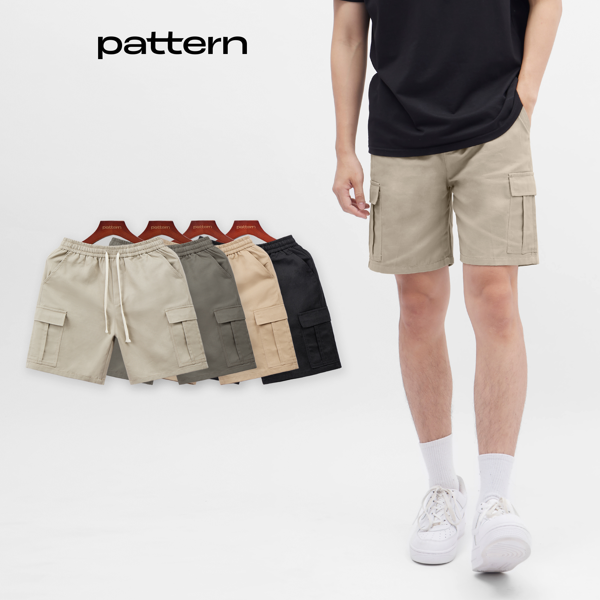 Quần short kaki túi hộp PATTERN PQ019