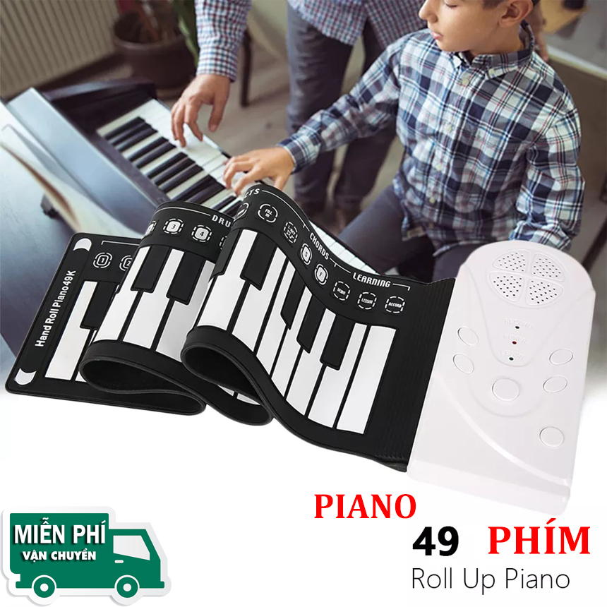 { 2023 HÀNG HOT } Đàn PIANO 49 Phím Cuộn Dẻo Cao Cấp - Đàn PIANO Điện Tử Cực Hay...