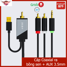 Cáp chuyển âm đồng trục Coaxial ra bông sen AV và AUX 3.5mm – Jinghua z235