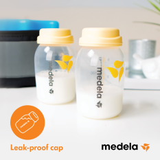Bình trữ sữa Medela 150ml logo màu nắp 2 tầng chắc chắn ( New 100% )