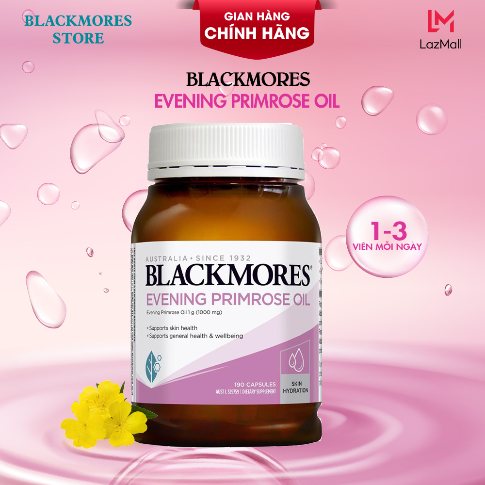 Viên uống Tinh Dầu Hoa Anh Thảo hỗ trợ cân bằng nội tiết tố nữ Blackmores Evening primrose oil 190...