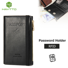 Maytto Ví Đựng Hộ Chiếu Túi đựng pasport Đa Năng Giá đỡ hộ chiếu RFID Túi đựng hộ chiếu thời trang PU mờ Túi du lịch Ví đựng vé Người tổ chức tài liệu Hộp đựng thẻ có dây kéo Passport Holder Zipper Wallet
