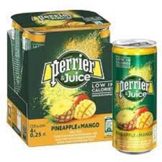1 thùng tương đương 4 lon Nước dứa và xoài có ga Perrier & Juice 250ml