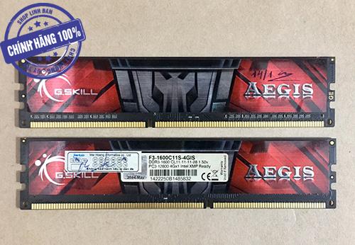 Ram máy tính để bàn 4GB DDR3 Gskill bus 1600 MHz tản nhiệt lá