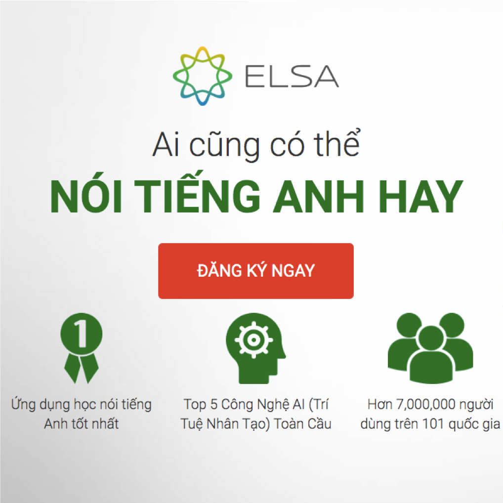 ELSA SPEAK English Pro - TRỌN ĐỜI - Phần mềm học nói tiếng Anh bản xứ