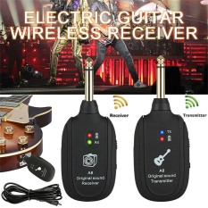 Hệ thống phát và thu không dây Guitar tích hợp Pin lithium có thể sạc lại 50M Phạm vi truyền 4 kênh cho Guitar điện