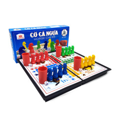 Đồ chơi cờ cá ngựa nam châm cao cấp hộp xanh cỡ đại 38x38cm – Hàng Việt Nam Chất Lượng Cao