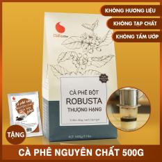 Cà phê bột Robusta Thượng hạng , vị đậm , đắng , mạnh , hậu ngọt , không tẩm ướp , không pha trộn hương liệu – Light Coffee – 500g