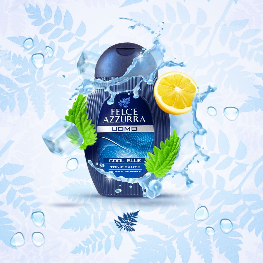 Sữa tắm gội toàn thân nam hương nước hoa Ý Felce Azzurra Cool Blue 400ml hương cổ điển thơm mát,...