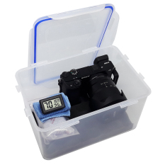 [HCM]Combo hộp chống ẩm và ẩm kế 100gram hạt hút ẩm xanh cho máy ảnh máy quay phim – dung tích 5 lít (tặng mút xốp lót hộp) – 2TCAMERA-Q01110