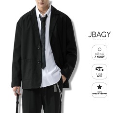 Áo khoác Blazer nam dáng suông 2 khuy cài, túi ngang mở 3 màu sắc trung tính thương hiệu JBAGY – B01