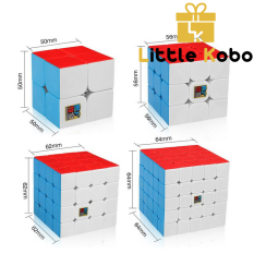Combo 4 Rubik Không Viền Stickerless 2×2 3×3 4×4 5×5 Hàng Đẹp, Xoay Trơn, Siêu Bền Rubic Đồ Chơi Thông Minh MoYu MeiLong