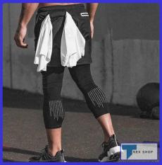 Quần đùi legging dài 2 lớp ASRV T-Rex Shop SP126 – Quần đùi thể thao nam 2 lớp liền legging (Men Pants, legging pant,đồ tập quần áo gym, mẫu short ngắn,thể hình,tạ Fitness)