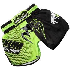 Quần Muay Thai Venum Training Camp – Black/Neo Yellow