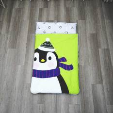 Bộ túi ngủ trẻ em Kbedding By Everon chim cánh cụt Pingu, chất vải cotton Hàn Quốc an toàn cho bé