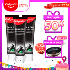 Bộ 3 Kem đánh răng Colgate thiên nhiên khử mùi diệt khuẩn từ Than tre Hàn Quốc & bạc hà 180g/ tuýp