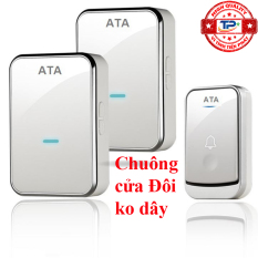 Chuông cửa đôi không dây cao cấp chống nước, xuyên vật cản 40-50m ATA AT-913A chuông đôi