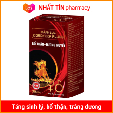 Tăng cường sinh lý nam Mãnh Lực Cordycep Plus bổ thận tráng dương – Hộp 30 viên tinh chất hàu tảo biển đỏ dùng cho cả nam và nữ – NHẤT TÍN PHARMACY