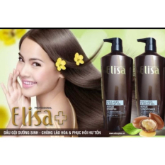 Dầu Gội phục hồi tái tạo biểu bì tóc, chống gẫy rụng hỗ trợ mọc tóc cặp dầu gội ELISA 500ml –800mlx2 hàng chính hãng