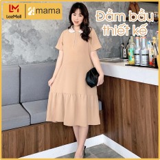 Đầm váy bầu dự tiệc 2MAMA giá rẻ đẹp dáng suông đuôi cá sang chảnh màu đen be – V38