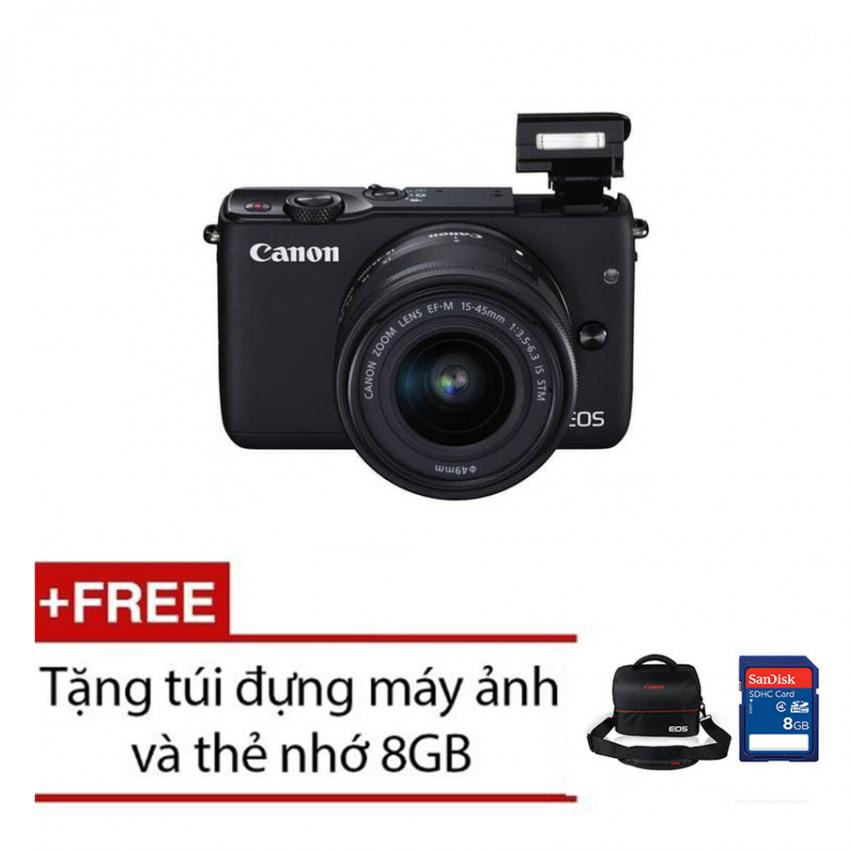 Canon EOS M10 18MP với Lens Kit EF-M 15-45mm (Đen) + Tặng 1 Thẻ 8GB và 1 túi đựng máy...