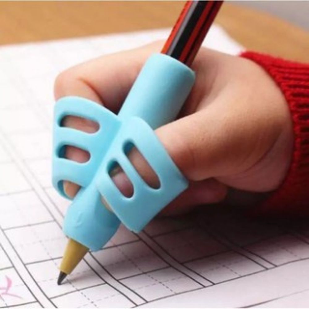 Dụng Cụ Xỏ Ngón Cầm Bút Silicon Chỉnh Tư Thế Cầm Bút đúng cho bé tập viết - Bảo vệ...