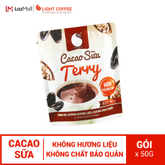 Bột Cacao sữa hòa tan 3 in 1 Terry Light Cacao thơm ngon và tiện lợi, dùng pha uống ngay , đặc biệt không pha trộn hương liệu – gói 50g