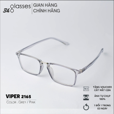 Kính cận nam nữ 3H.Glasses VIPER 2165 chất liệu nhựa dẻo, gọng kính kim loại, mắt kính gọng vuông phù hợp với nhiều khuôn mặt, kính Hàn Quốc có độ kính gọng nhựa mắt trong suốt kính thời trang giả cận