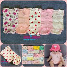 (4-9kg) COMBO 5 Bộ thun mát cotton bé gái HOTGA chất đẹp