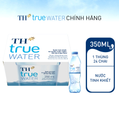 Thùng 24 chai nước tinh khiết TH True Water 350ml (350ml x 24)